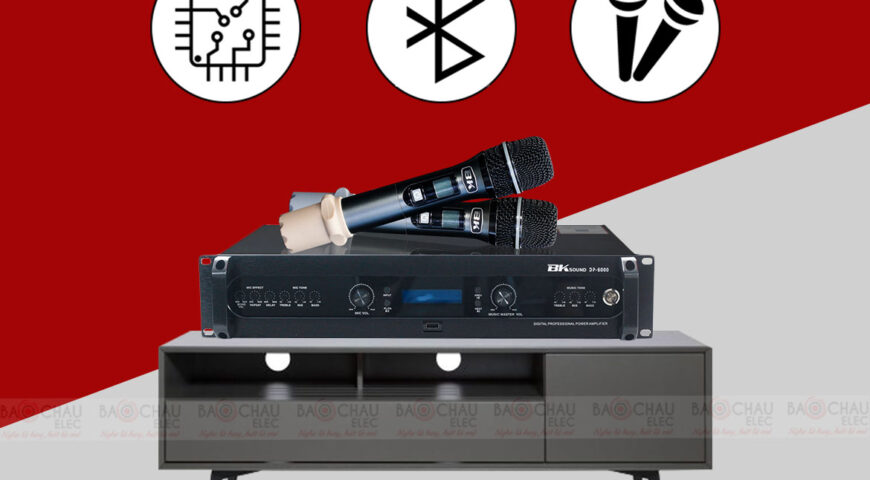 cục đẩy liền vang kèm micro không dây  – King karaoke