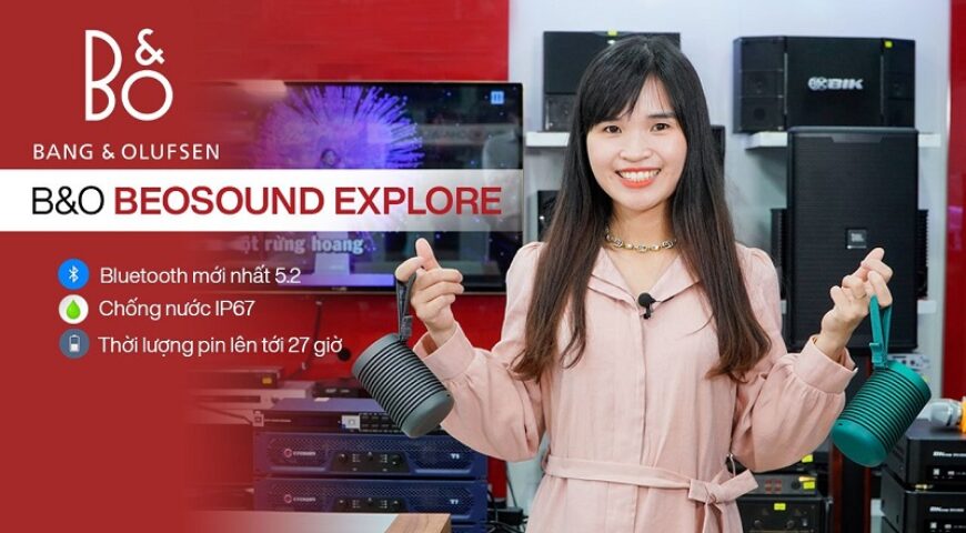 Loa B&O Beosound Explore – Loa di động nhỏ gọn, Pin 27h, Công suất 60W, chống nước IP67