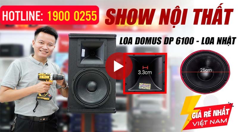 Show nội thất Loa Domus DP 6100 Nhật, bass 25 bán chạy nhất hiện nay