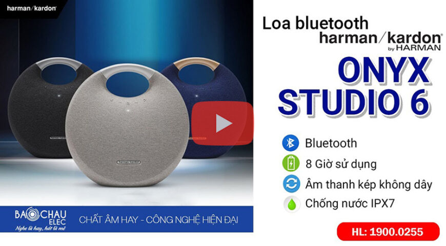 Loa Harman Kardon Onyx Studio 6 tuyệt đẹp, chống nước IPX7, Âm thanh hay, Sang trọng, Đẳng cấp
