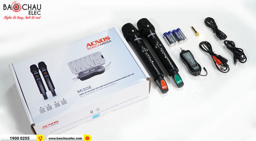 Acnos Mi30E: Micro liền Vang số nhỏ nhất thế giới tích hợp bluetooth, chỉnh app, dùng cho tất cả loại loa